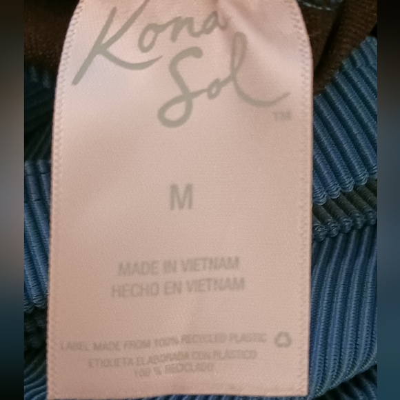 KONA SOL one piece swimsuit. Womens. Size Medium. Color Blue. - Picture 7 of 8